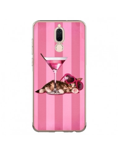 Coque Huawei Mate 10 Lite Chaton Chat Kitten Cocktail Lunettes Coeur - Maryline Cazenave