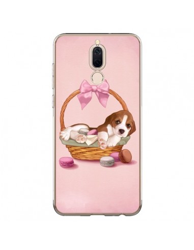 Coque Huawei Mate 10 Lite Chien Dog Panier Noeud Papillon Macarons - Maryline Cazenave