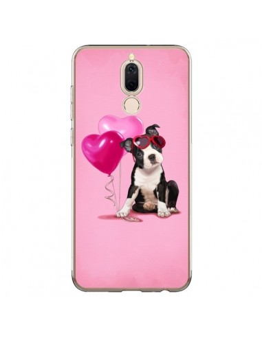 Coque Huawei Mate 10 Lite Chien Dog Ballon Lunettes Coeur Rose - Maryline Cazenave