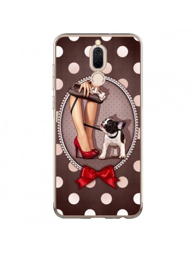 Coque Huawei Mate 10 Lite Lady Jambes Chien Dog Pois Noeud papillon - Maryline Cazenave