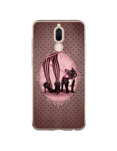 Coque Huawei Mate 10 Lite Lady Jambes Chien Dog Rose Pois Noir - Maryline Cazenave