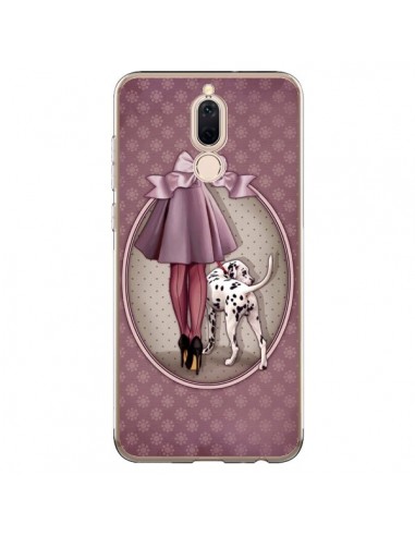 Coque Huawei Mate 10 Lite Lady Chien Dog Dalmatien Robe Pois - Maryline Cazenave