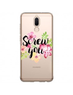 Coque Huawei Mate 10 Lite Screw you Flower Fleur...