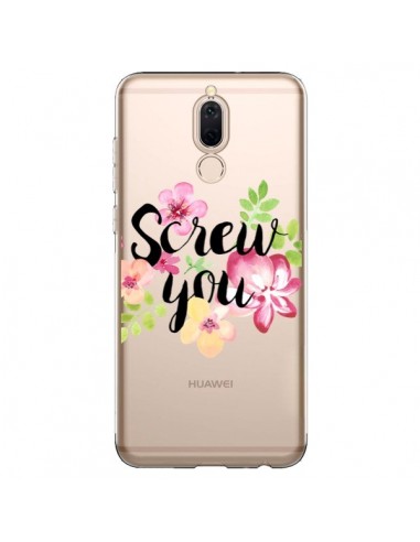 Coque Huawei Mate 10 Lite Screw you Flower Fleur Transparente - Maryline Cazenave
