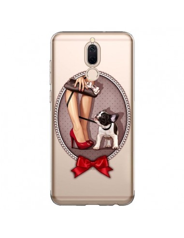 Coque Huawei Mate 10 Lite Lady Jambes Chien Bulldog Dog Pois Noeud Papillon Transparente - Maryline Cazenave