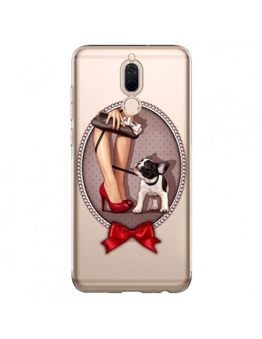 Coque Huawei Mate 10 Lite Lady Jambes Chien Bulldog Dog Pois Noeud Papillon Transparente - Maryline Cazenave
