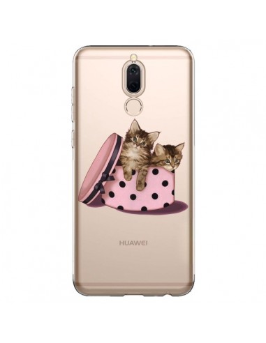 Coque Huawei Mate 10 Lite Chaton Chat Kitten Boite Pois Transparente - Maryline Cazenave