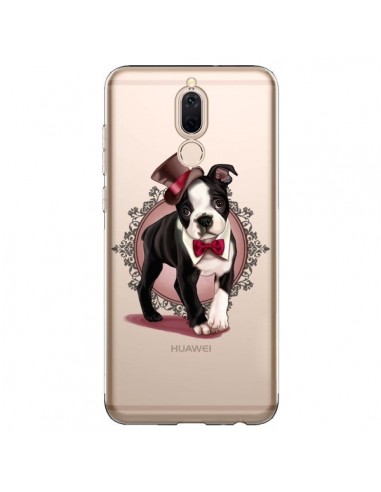 Coque Huawei Mate 10 Lite Chien Bulldog Dog Gentleman Noeud Papillon Chapeau Transparente - Maryline Cazenave