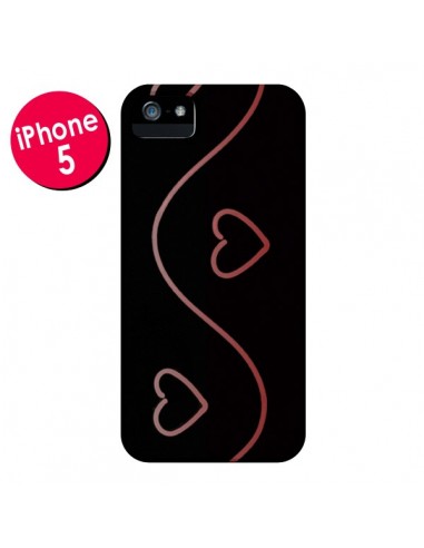 Coque Coeur Love Rouge pour iPhone 5 et 5S - R Delean