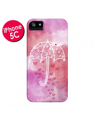 Coque Parapluie Coeur Love Amour pour iPhone 5C - Sylvia Cook