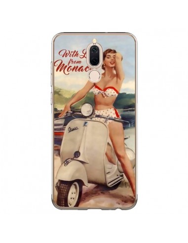 Coque Huawei Mate 10 Lite Pin Up With Love From Monaco Vespa Vintage - Nico