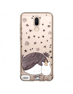 Coque Huawei Mate 10 Lite Petite Fille et Licorne I...