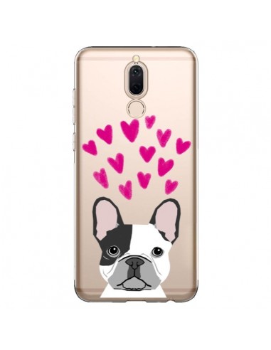 Coque Huawei Mate 10 Lite Bulldog Français Coeurs Chien Transparente - Pet Friendly