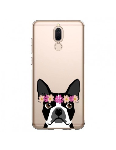 Coque Huawei Mate 10 Lite Boston Terrier Fleurs Chien Transparente - Pet Friendly