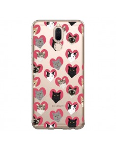 Coque Huawei Mate 10 Lite Chats Coeurs Transparente - Pet...