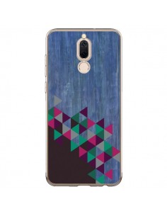 Coque Huawei Mate 10 Lite Wood Bois Azteque Triangles...
