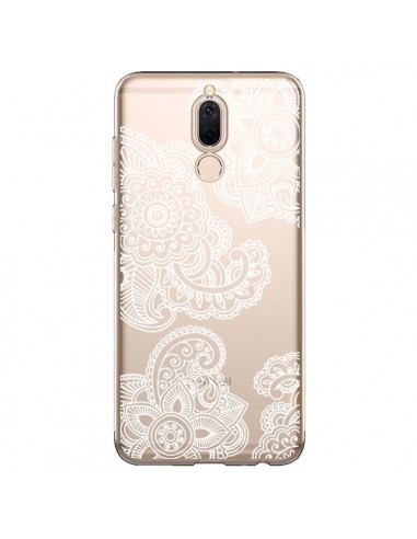 Coque Huawei Mate 10 Lite Lacey Paisley Mandala Blanc Fleur Transparente - Sylvia Cook