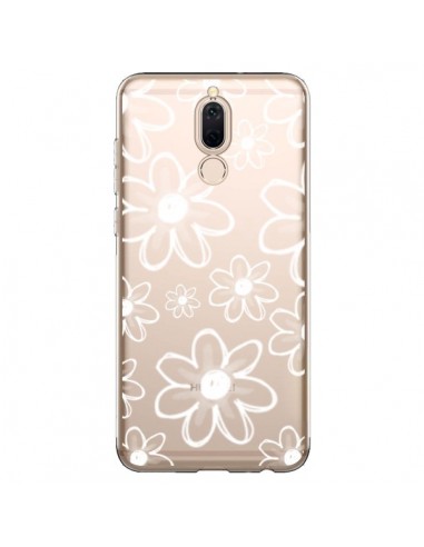 Coque Huawei Mate 10 Lite Mandala Blanc White Flower Transparente - Sylvia Cook