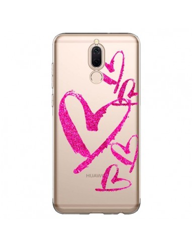 Coque Huawei Mate 10 Lite Pink Heart Coeur Rose Transparente - Sylvia Cook