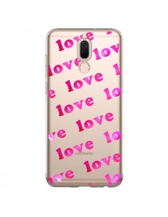 Coque Huawei Mate 10 Lite Pink Love Rose Transparente -...