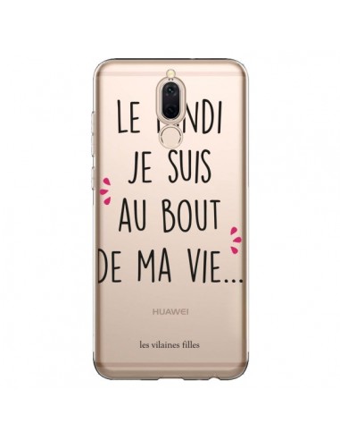 Coque Huawei Mate 10 Lite Le lundi, je suis au bout de ma vie Transparente - Les Vilaines Filles