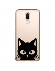 Coque Huawei Mate 10 Lite Tête Chat Noir Cat Transparente...