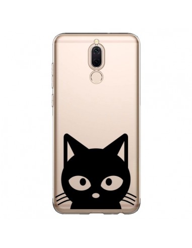 Coque Huawei Mate 10 Lite Tête Chat Noir Cat Transparente - Yohan B.