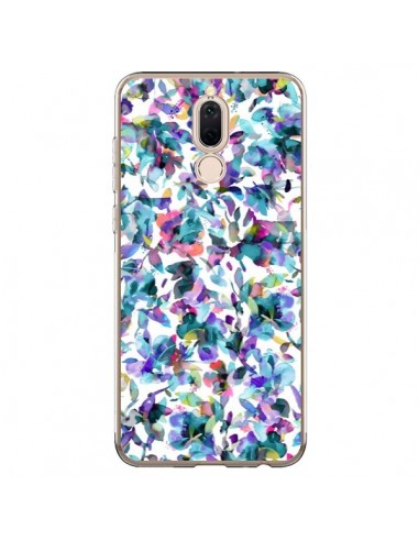 Coque Huawei Mate 10 Lite Aquatic Flowers Blue - Ninola Design