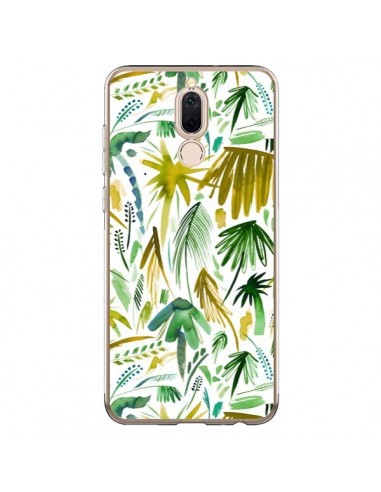 Coque Huawei Mate 10 Lite Brushstrokes Tropical Palms Green - Ninola Design
