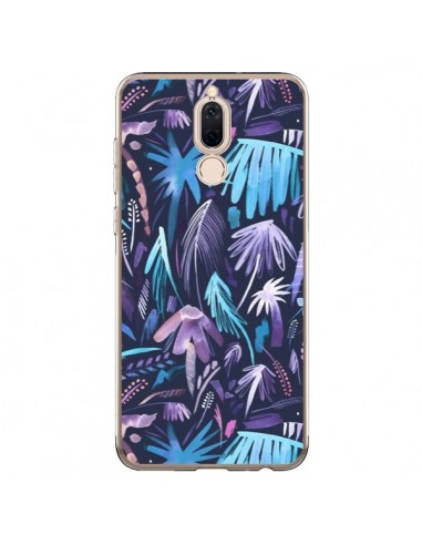 Coque Huawei Mate 10 Lite Brushstrokes Tropical Palms Navy - Ninola Design