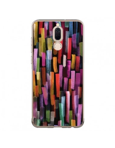Coque Huawei Mate 10 Lite Colorful Brushstrokes Black - Ninola Design