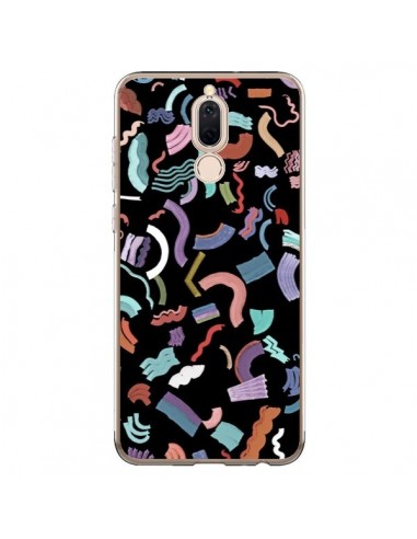 Coque Huawei Mate 10 Lite Curly and Zigzag Stripes Black - Ninola Design