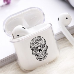 Coque AirPods Tête de Mort Noire
