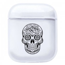 Coque AirPods Tête de Mort Noire 2