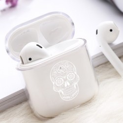 Coque AirPods Tête de Mort Blanche