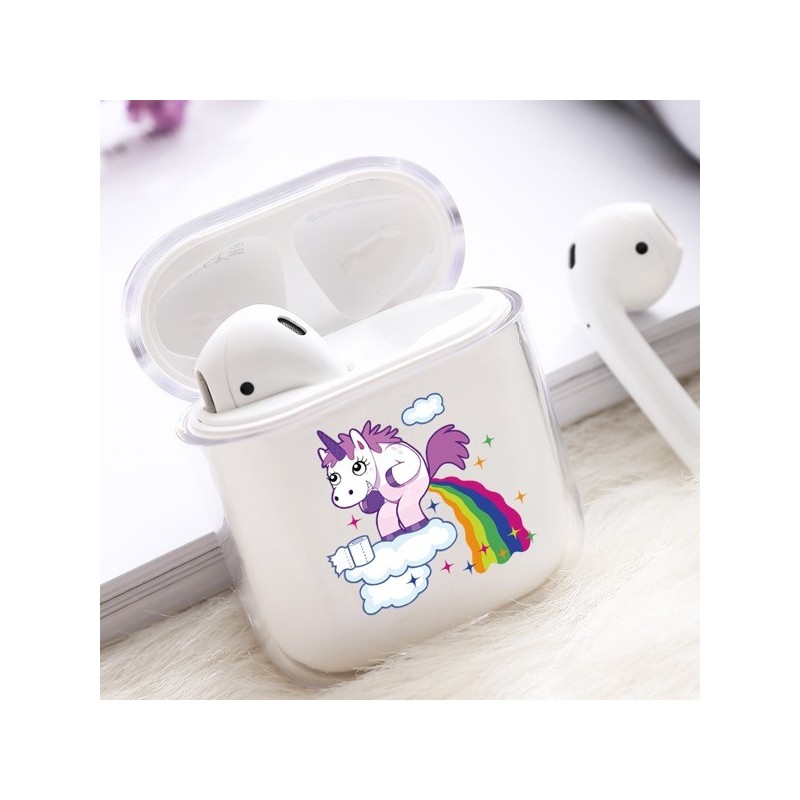 Coque AirPods Licorne qui fait Caca