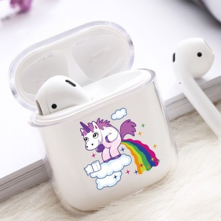 Coque AirPods Licorne qui fait Caca