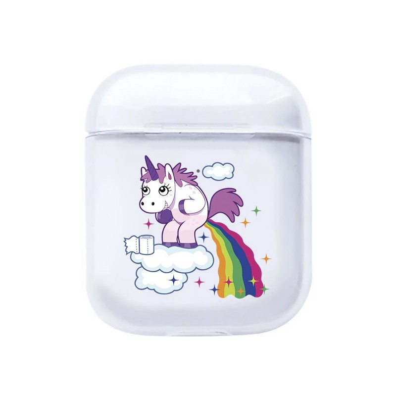 Coque AirPods Licorne qui fait Caca
