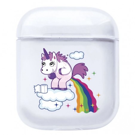 Coque AirPods Licorne qui fait Caca