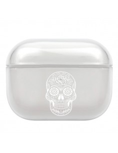 Coque AirPods Pro Tête de Mort Blanche