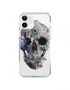 Cover iPhone 12 e 12 Pro Teschio Floreale Trasparente  -...