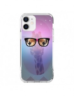 iPhone 12 and 12 Pro Case Giraffe Nerd with Glasses -...