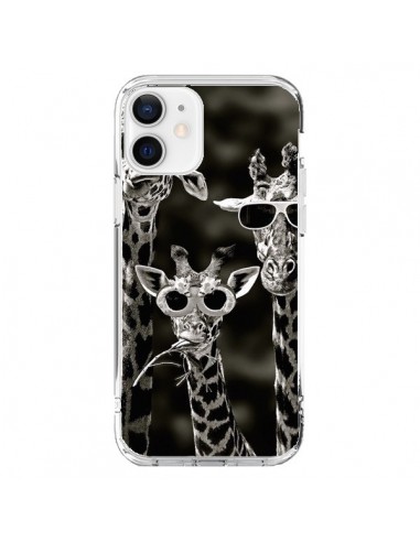 Coque iPhone 12 et 12 Pro Girafe Swag Lunettes Familiy Giraffe - Asano Yamazaki