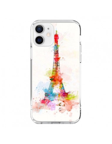 Coque iPhone 12 et 12 Pro Paris Tour Eiffel Muticolore - Asano Yamazaki
