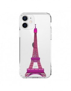 Cover iPhone 12 e 12 Pro Tour Eiffel Rosa Paris...