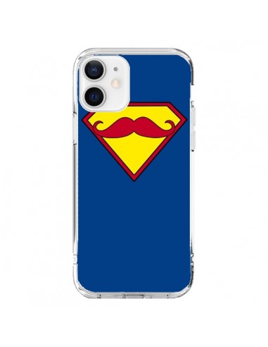 Coque iPhone 12 et 12 Pro Super Moustache Movember Superman - Bertrand Carriere