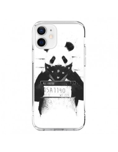 Coque iPhone 12 et 12 Pro Bad Panda Prison - Balazs Solti