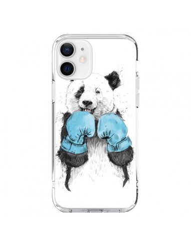 Coque iPhone 12 et 12 Pro Winner Panda Boxeur - Balazs Solti