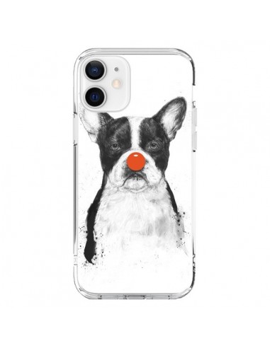 Coque iPhone 12 et 12 Pro Clown Bulldog Chien Dog - Balazs Solti