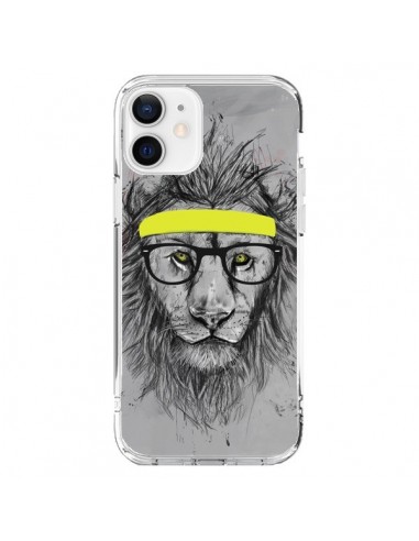 Cover iPhone 12 e 12 Pro Hipster Leone - Balazs Solti